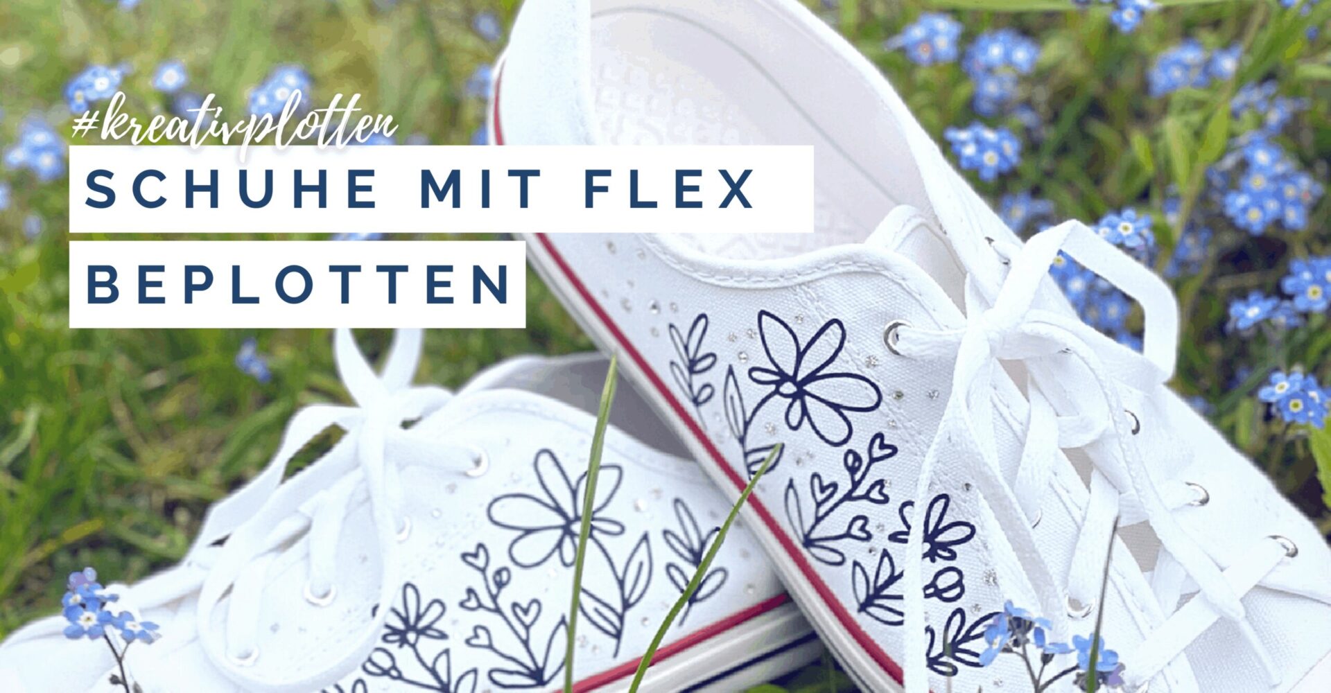 Schuhe beplotten mit Flex & Strass |  #kreativplotten