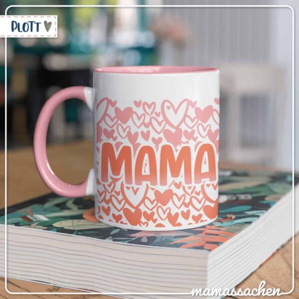 Mamas Sachen Tasse herzen, Mama, Muttertag, doodle, rapport