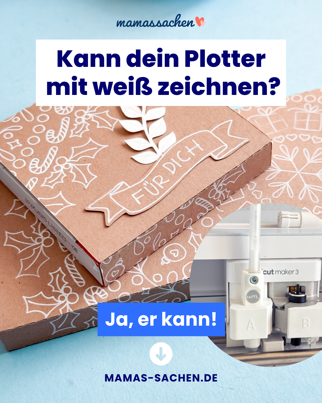 Pinterest Bild - Cricut Maker Stiftehalter für Gellyroll stifte